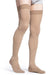 Sigvaris 232N Men's Cotton Closed Toe Thigh High Compression Stockings with Silicone Band Color Light Beige
