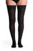 Sigvaris 232N Women's Cotton Closed Toe Thigh High Compression Stockings Color Black
