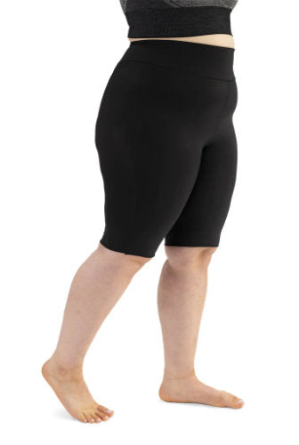 Plus Size Womens Compression Shorts for Nursing 20-30mmHg - Black, 2X-Large  