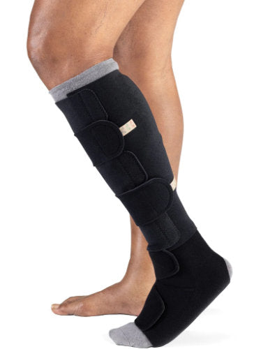 Sigvaris Compreflex Standard Calf and Foot Velcro Wrap Color Black