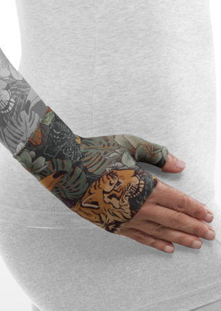 Juzo Soft Gauntlet with Thumb Stub in the TIGER JUNGLE Print