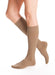 Lady wearing her Duomed Advantage 30-40 mmHg Compression Stockings in the color Almond