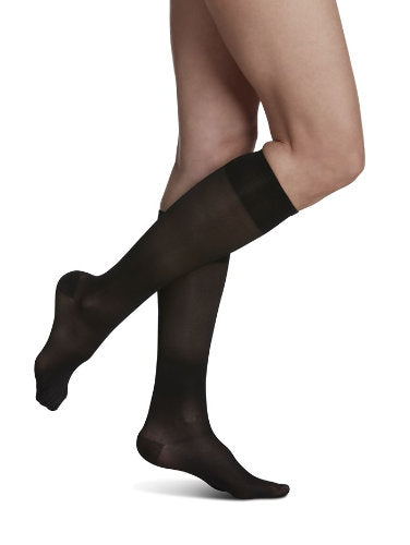 Sigvaris 120C Sheer Knee High 15-20 mmHg Compression Stockings Color Black
