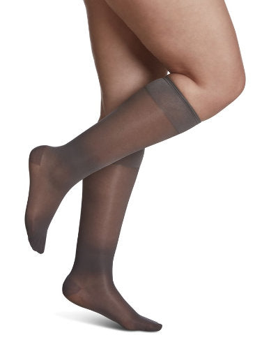 Sigvaris 120C Sheer Knee High 15-20 mmHg Compression Stockings Color Charcoal