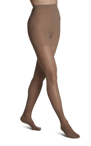 Sigvaris 120P Fashion Sheer Compression Pantyhose, 15-20 mmHg, Color Taupe