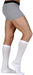 Guy wearing his Juzo Basic Casual Knee High 20-30 mmHg Compression Socks in White (4701AD06)