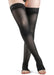 Woman wearing Sigvaris Sheer Thigh High Stockings 782NO in the Color Black
