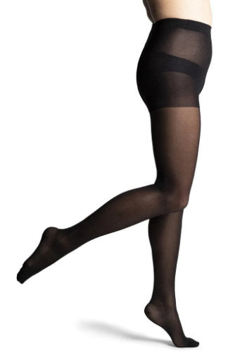 982P Sigvaris Dynaven Sheer Women's Closed Toe Pantyhose 20-30 mmHg Color Black