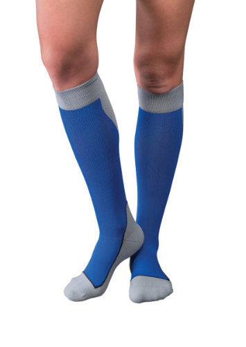 Jobst Sport Socks, 15-20 mmHg, Knee High, Closed Toe | Blue Sport Socks | Compression Care Center 
