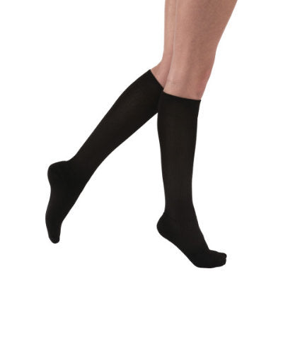 Jobst ActiveWear, 15-20 mmHg, Knee High, Closed Toe | Black Compression Stocking | Compression Care Center 