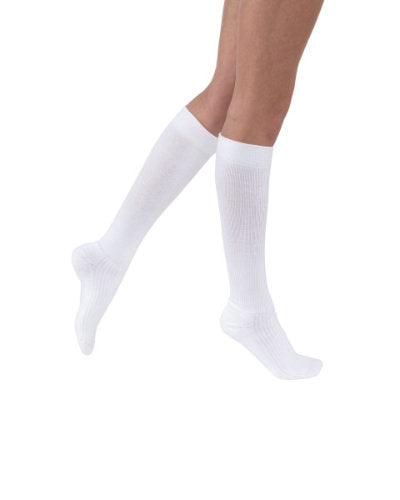 Jobst ActiveWear, 20-30 mmHg, Knee High, Closed Toe | White Compression Stockings | Compression Care Center 
