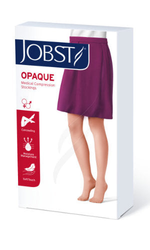 Jobst Opaque, 30-40 mmHg, Thigh High w/Silicone Dot Band, Open Toe | Women's Stocking | Compression Care Center 