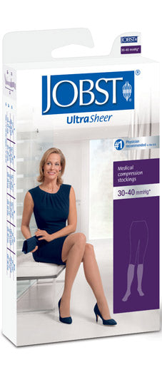 Jobst Ultrasheer, 30-40 mmHg, Knee High, Open Toe | Compression Care Center