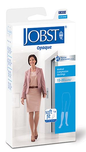 Jobst Opaque w/SoftFit, 15-20 mmHg, Knee High, Closed Toe