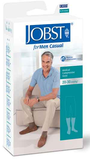 Jobst forMen Casual, 30-40 mmHg, Knee High, Closed Toe
