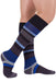 Rejuva Motley Stripe Knee High Women's Compression Sock | 15-20 mmHg Compression | Pattern Black/Blue