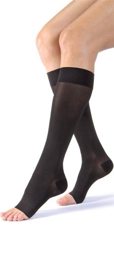 Jobst Ultrasheer, 20-30 mmHg, Knee High, Open Toe | Back Socks for Women | Compression Care Center 