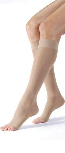 Jobst Ultrasheer, 15-20 mmHg, Knee High, Open Toe | Natural Stocking | Compression Care Center 