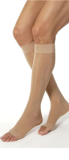Jobst Ultrasheer, 20-30 mmHg, Knee High, Open Toe | Beige Socks For Women | Compression Care Center 