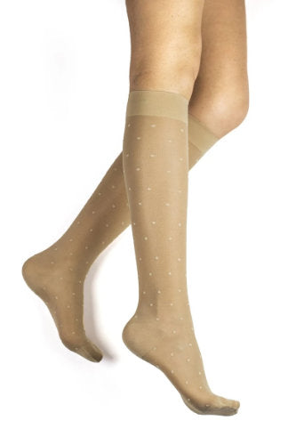 Sheer Fashion, Knee High Compression Stockings, Closed Toe