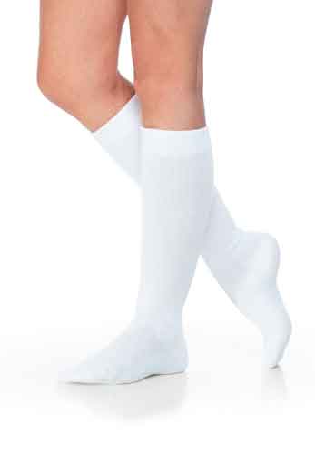Sigvaris Eversoft 160C Diabetic Knee High Compression Sock Color White photo 2