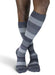 Male wearing the Sigvaris 832C Microfiber Shades Graphite Stripe Compression Socks