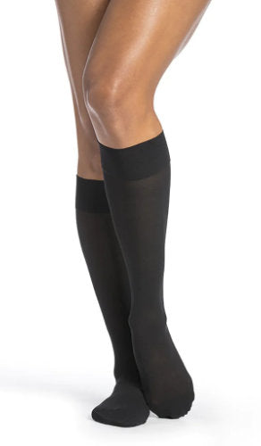 Sigvaris Medium Sheer Compression Knee High Stockings Color Black