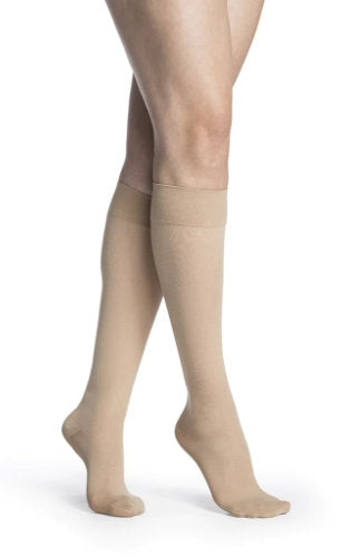 Sigvaris Medium Sheer Compression Knee High Stockings Color Beige