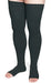 Man wearing Black Thigh High Compression Stockings made by Sigvaris | Secure 553NO Open Toe
