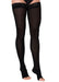 Sigvaris 842NO Soft Opaque Thigh High Compression Stockings with the Open Toe in the color Black