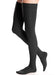 Lady wearing her Medi Duomed Closed Toe Thigh High 30-40 mmHg Compression Stockings in the color Black