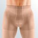 Close up picture of a male wearing the Mediven Plus Leotard Compression Stockings