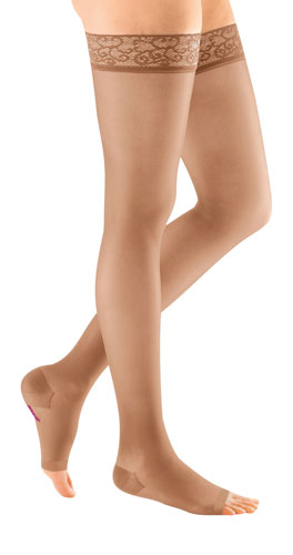 Mediven Sheer & Soft, 15-20 mmHg, Thigh High, Open Toe | Natural Compression Stocking | Compression Care Center 