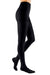 Lady wearing her Mediven Comfort Waist High Compression Stockings in the color Ebony