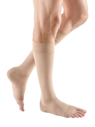 Mediven Forte, 40-50 mmHg, Knee High w/Extra Wide Calf, Silicone, Open Toe | Silicone Stocking | Compression Care Center