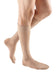 Male wearing Mediven Plus Knee High Closed Toe with a Silicone Dot Band in the Color Beige