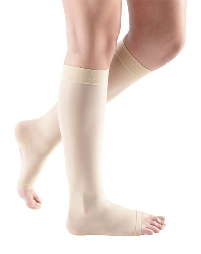 Mediven Sheer & Soft, 15-20 mmHg, Knee High, Open Toe | Natural Stocking | Compression Care Center 