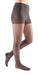 Lady wearing her Mediven Sheer & Soft 15-20 mmHg Waist High Compression Stockings in the color Charcoal