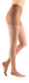 Lady wearing her Mediven Sheer and Soft Closed Toe Compression Stockings in the color Natural