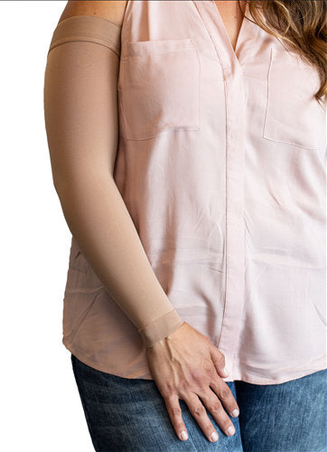 Mediven Comfort Armsleeve, 30-40 mmHg, w/Microdot Top Band | Mocha Comfort Armsleeve | Compression Care Center